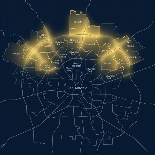 Greater San Antonio Service Area Map